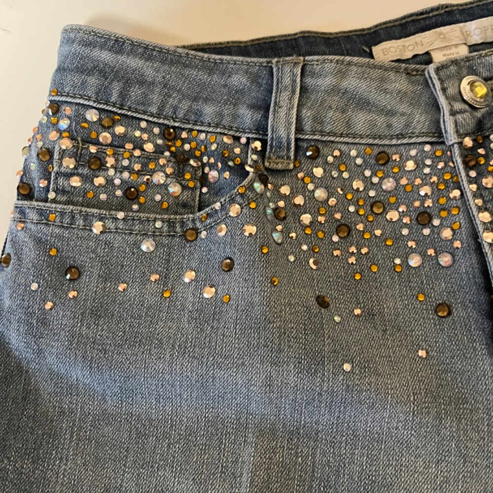 Boston Proper size 6 embellished jeans - Picture 3 of 12